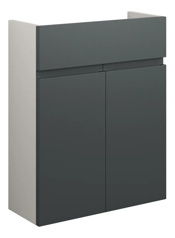 Novello Eonira 500mm Slim Basin Unit - Matt Graphite Grey (Grey Cab)
