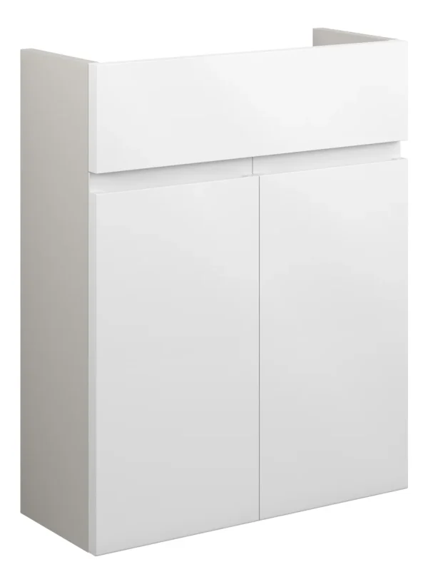 Novello Eonira 500mm Slim Basin Unit - White Gloss (Grey Cab)