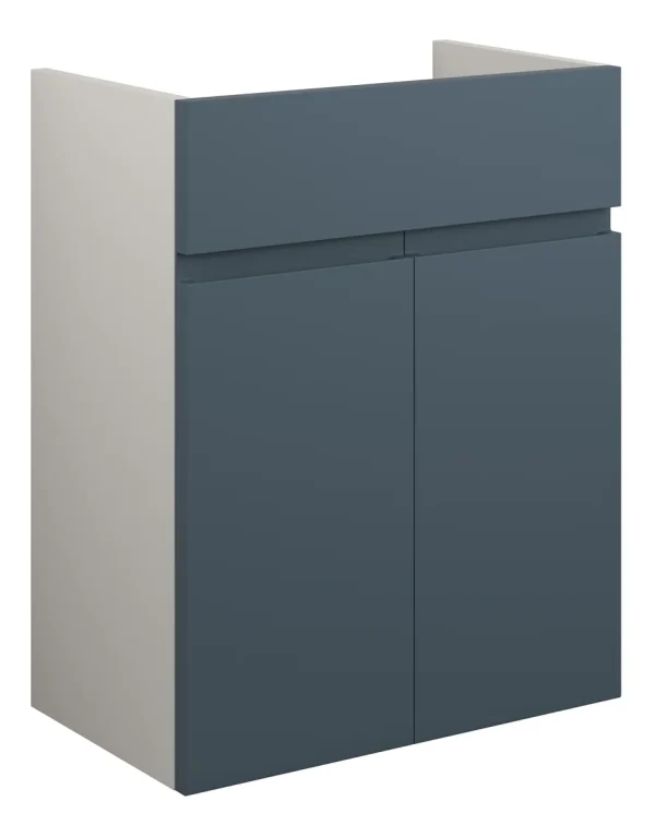 Novello Eonira 500mm Standard Basin Unit - Matt Arley Blue (Grey Cab)