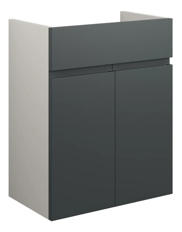 Novello Eonira 500mm Standard Basin Unit - Matt Graphite Grey (Grey Cab)
