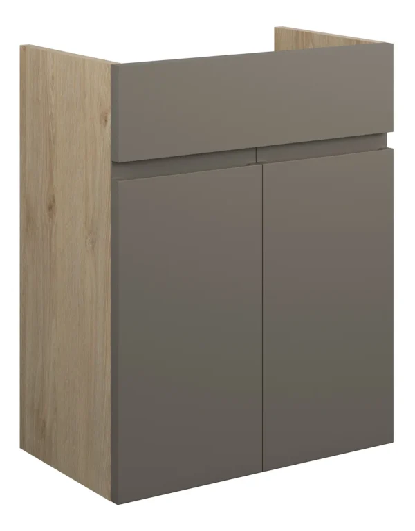 Novello Eonira 500mm Standard Basin Unit - Matt Stone (Oak Cab)