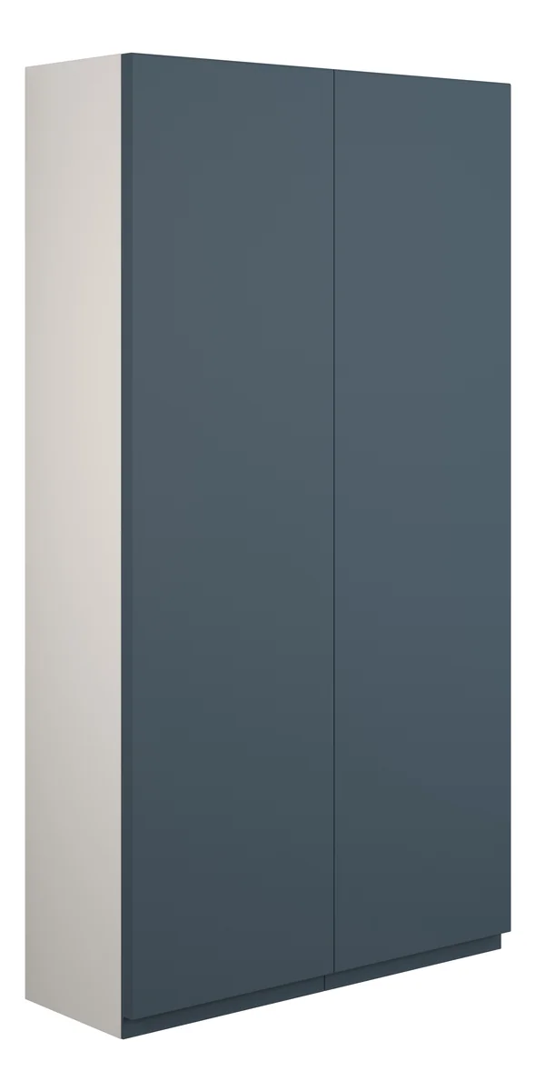 Novello Eonira 600mm Slim 2 Door Storage Unit - Matt Arley Blue (Grey Cab)