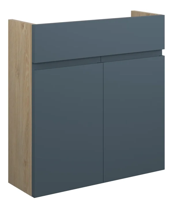 Novello Eonira 600mm Slim Basin Unit - Matt Arley Blue (Oak Cab)