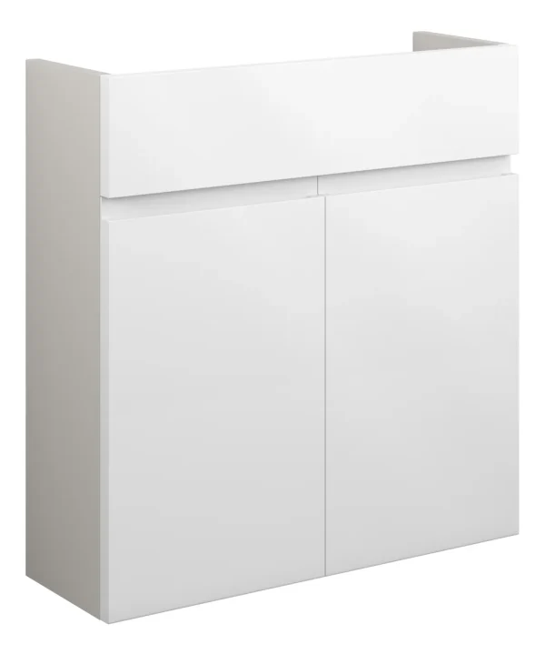 Novello Eonira 600mm Slim Basin Unit - White Gloss (Grey Cab)