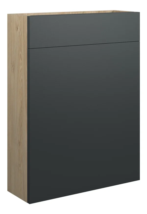 Novello Eonira 600mm Slim Wc Unit - Matt Graphite Grey (Oak Cab)