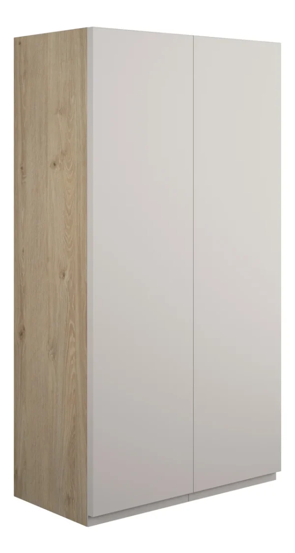 Novello Eonira 600mm Standard 2 Door Storage Unit - Matt Dove Grey (Oak Cab)