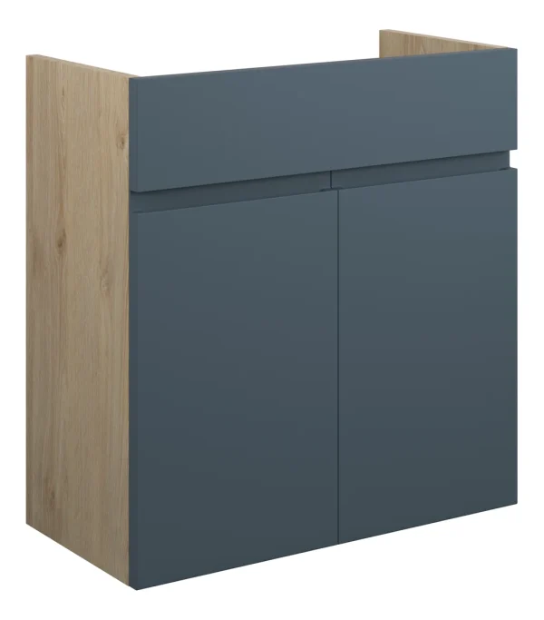 Novello Eonira 600mm Standard Basin Unit - Matt Arley Blue (Oak Cab)