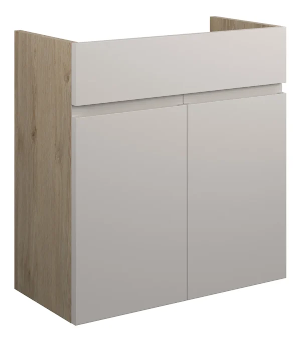 Novello Eonira 600mm Standard Basin Unit - Matt Dove Grey (Oak Cab)