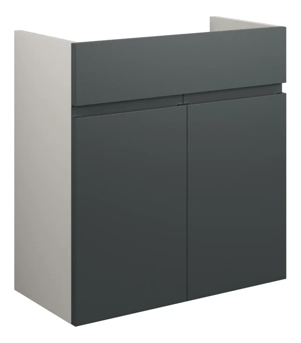 Novello Eonira 600mm Standard Basin Unit - Matt Graphite Grey (Grey Cab)