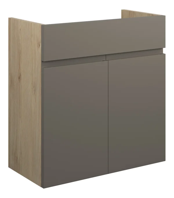 Novello Eonira 600mm Standard Basin Unit - Matt Stone (Oak Cab)