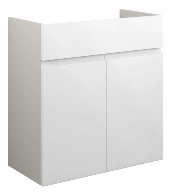 Novello Eonira 600mm Standard Basin Unit - White Gloss (Grey Cab)