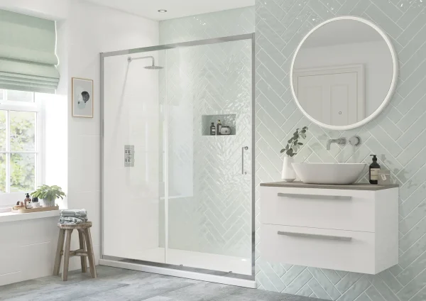 Poseidon Eryxa 1000mm Sliding Door - Chrome