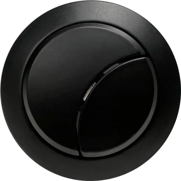 Novello Dual Push Button Cover (Rod) - Matt Black