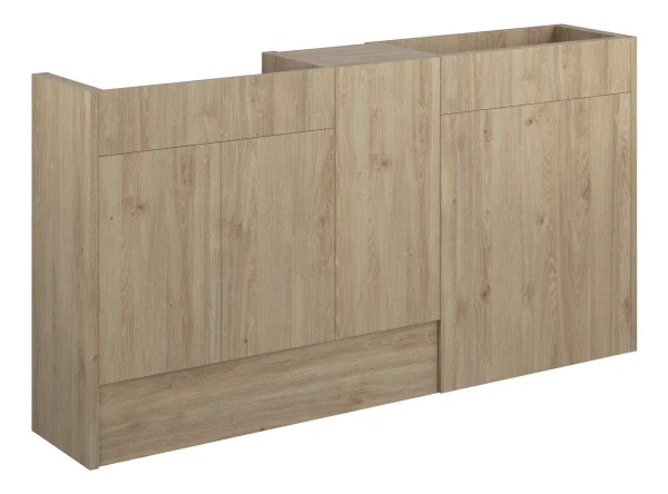Novello Halvra 1536mm Standard Basin, Wc & 1 Door Unit Pack - Havana Oak (Grey Cab)