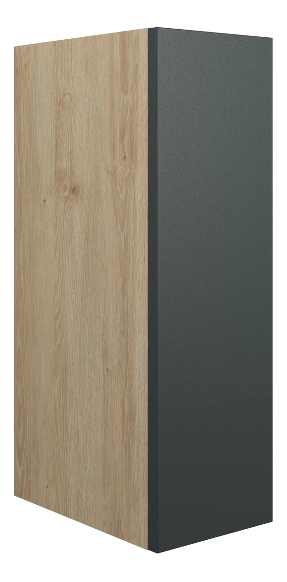 Novello Halvra 200mm Standard Toilet Roll Unit - Matt Graphite Grey (Oak Cab)
