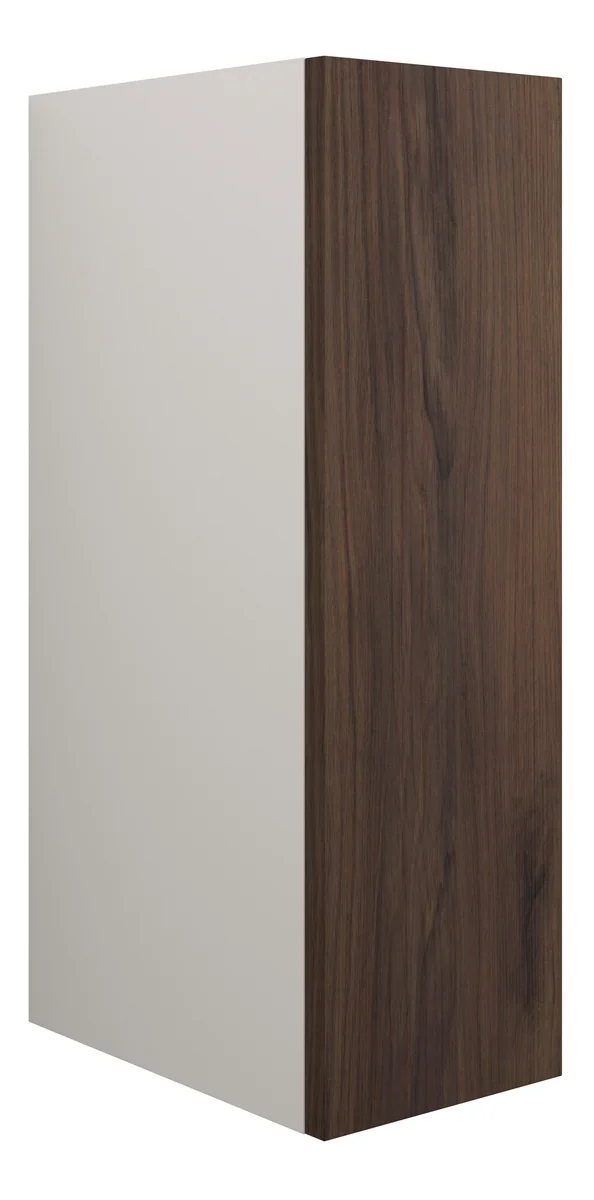 Novello Halvra 200mm Standard Toilet Roll Unit - Warm Walnut (Grey Cab)