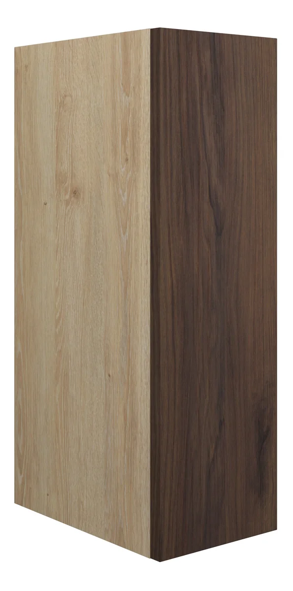 Novello Halvra 200mm Standard Toilet Roll Unit - Warm Walnut (Oak Cab)