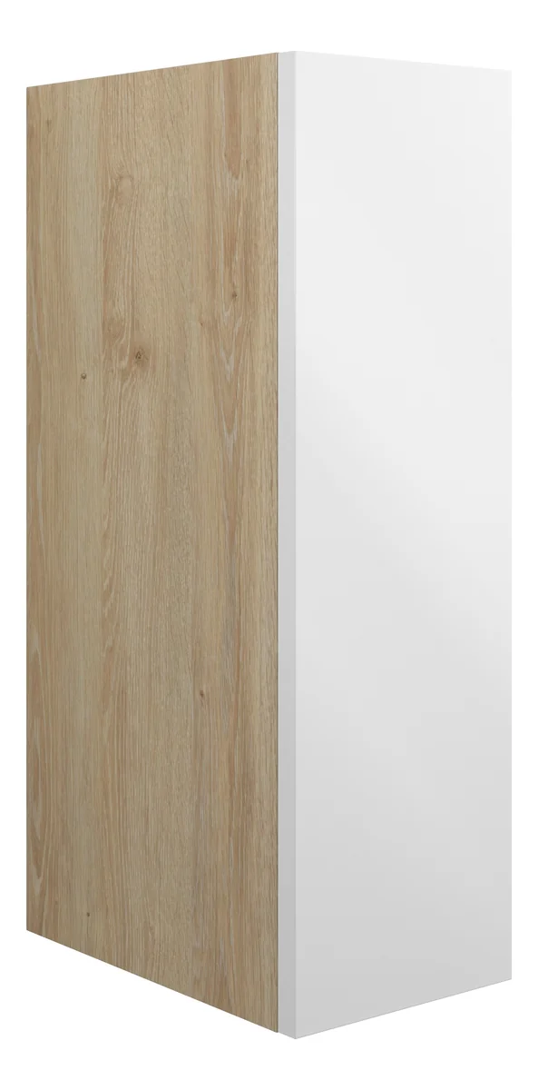 Novello Halvra 200mm Standard Toilet Roll Unit - White Gloss (Oak Cab)