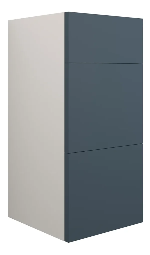 Novello Halvra 300mm Standard 3 Drawer Unit - Matt Arley Blue (Grey Cab)