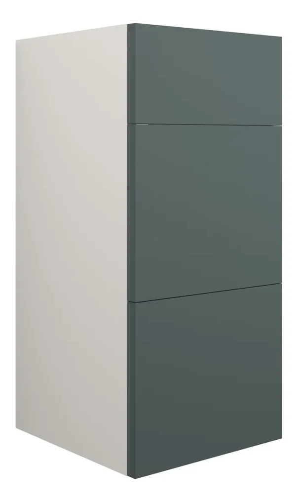 Novello Halvra 300mm Standard 3 Drawer Unit - Matt Green (Grey Cab)