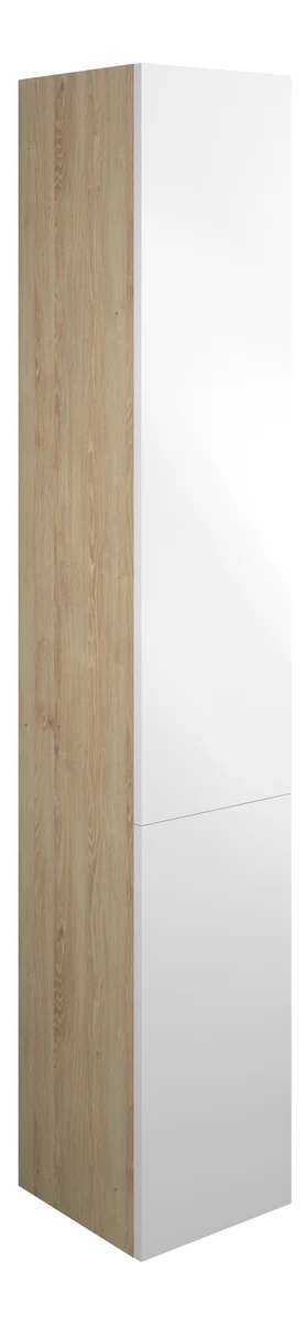 Novello Halvra 300mm Tall Unit - White Gloss (Oak Cab)
