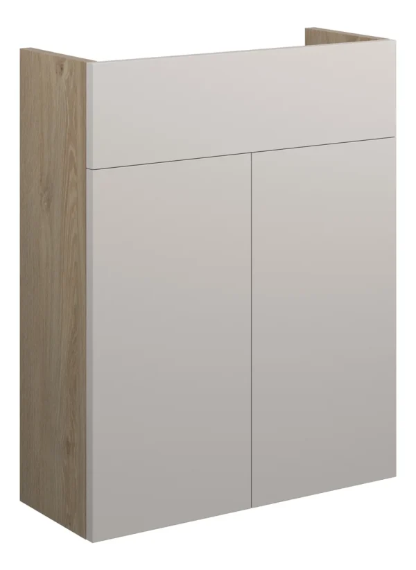 Novello Halvra 500mm Slim Basin Unit - Matt Dove Grey (Oak Cab)