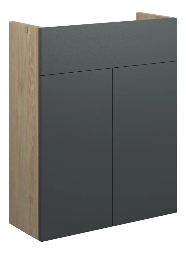 Novello Halvra 500mm Slim Basin Unit - Matt Graphite Grey (Oak Cab)