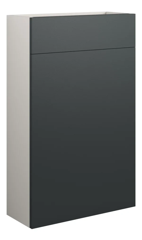 Novello Halvra 500mm Slim Wc Unit - Matt Graphite Grey (Grey Cab)