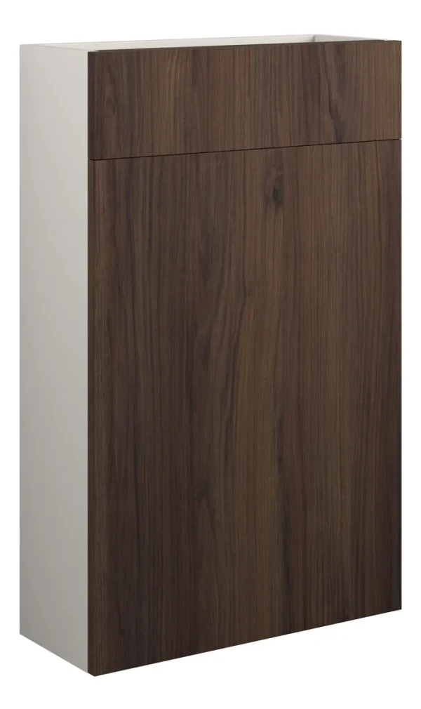 Novello Halvra 500mm Slim Wc Unit - Warm Walnut (Grey Cab)