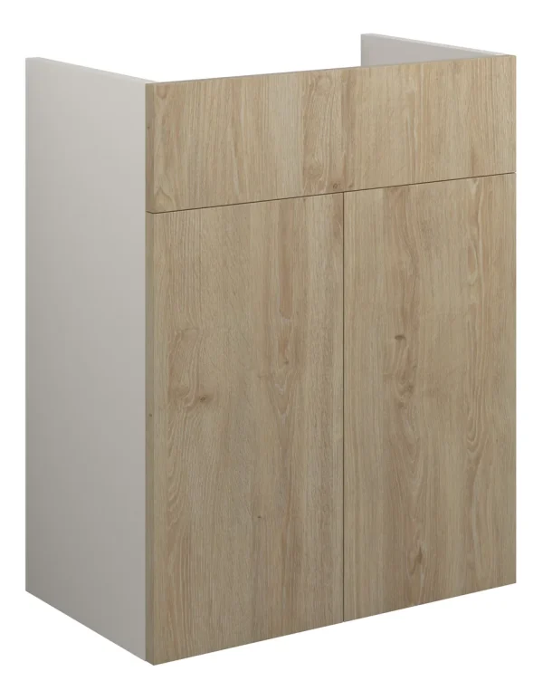 Novello Halvra 500mm Standard Basin Unit - Havana Oak (Grey Cab)