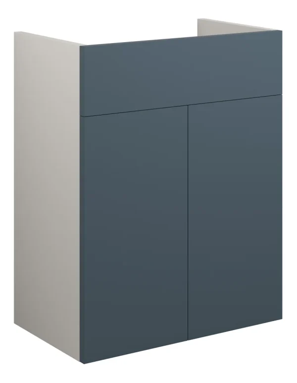 Novello Halvra 500mm Standard Basin Unit - Matt Arley Blue (Grey Cab)