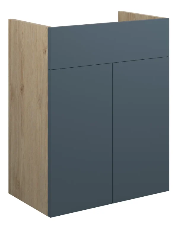 Novello Halvra 500mm Standard Basin Unit - Matt Arley Blue (Oak Cab)