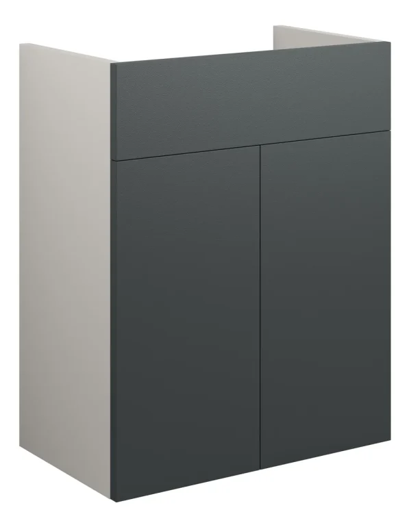 Novello Halvra 500mm Standard Basin Unit - Matt Graphite Grey (Grey Cab)