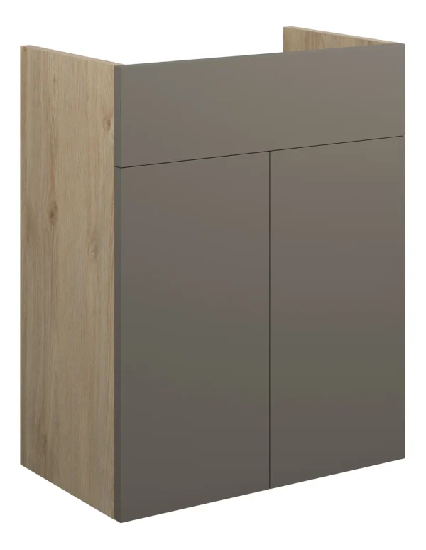 Novello Halvra 500mm Standard Basin Unit - Matt Stone (Oak Cab)