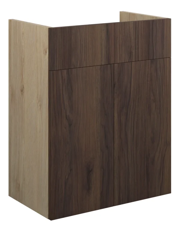 Novello Halvra 500mm Standard Basin Unit - Warm Walnut (Oak Cab)