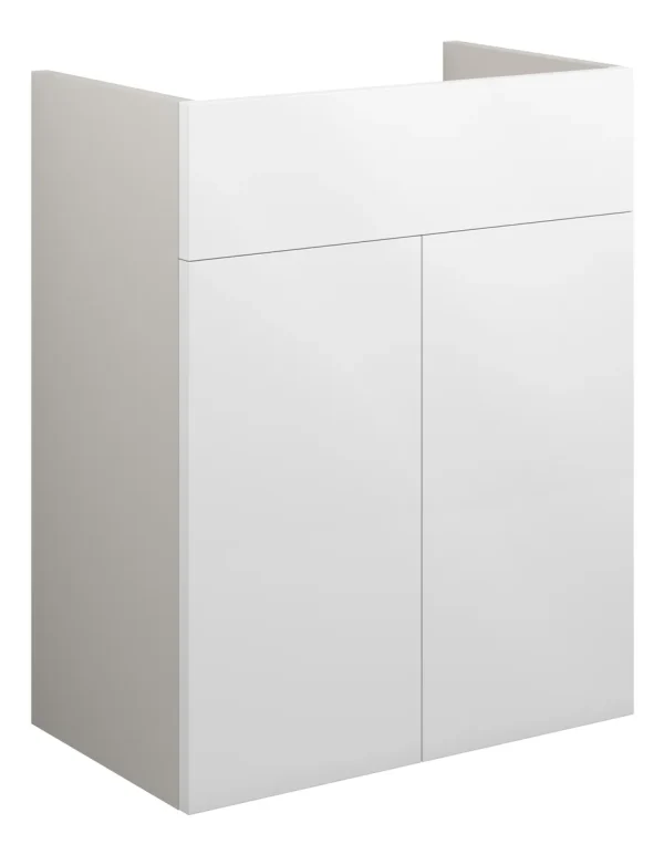 Novello Halvra 500mm Standard Basin Unit - White Gloss (Grey Cab)