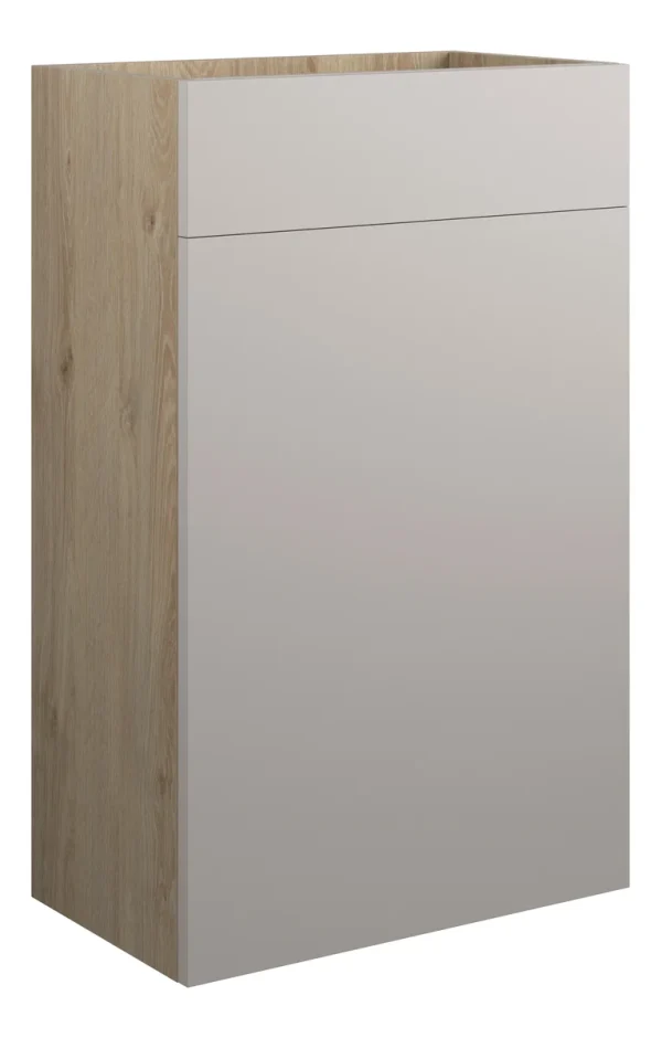 Novello Halvra 500mm Standard Wc Unit - Matt Dove Grey (Oak Cab)