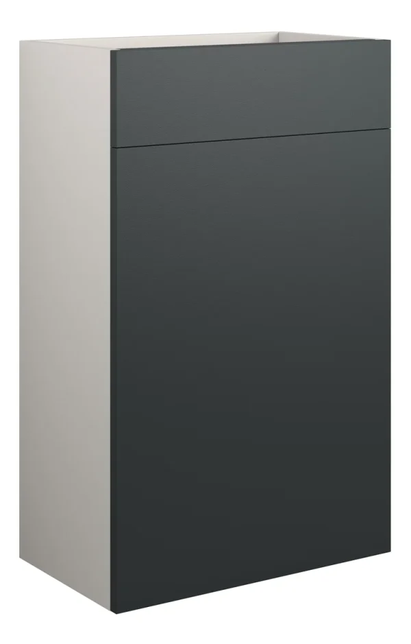 Novello Halvra 500mm Standard Wc Unit - Matt Graphite Grey (Grey Cab)