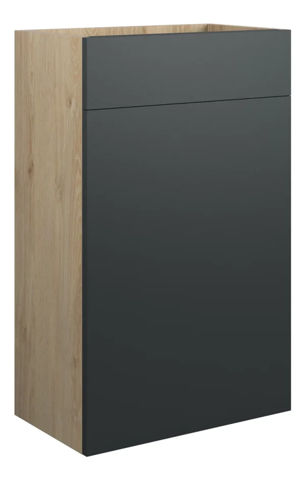 Novello Halvra 500mm Standard Wc Unit - Matt Graphite Grey (Oak Cab)