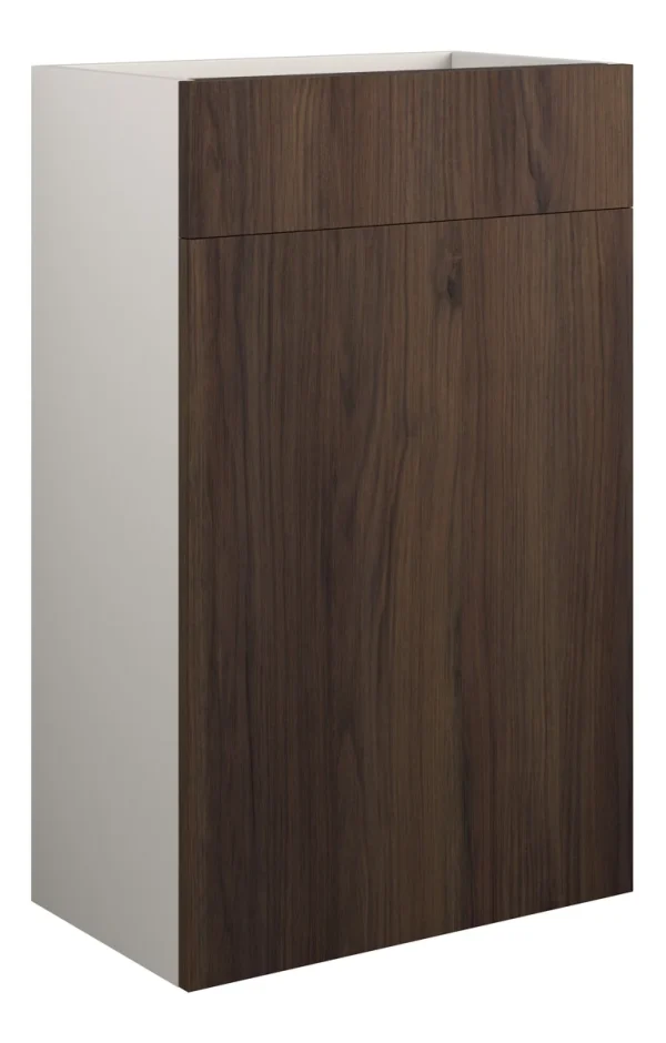 Novello Halvra 500mm Standard Wc Unit - Warm Walnut (Grey Cab)