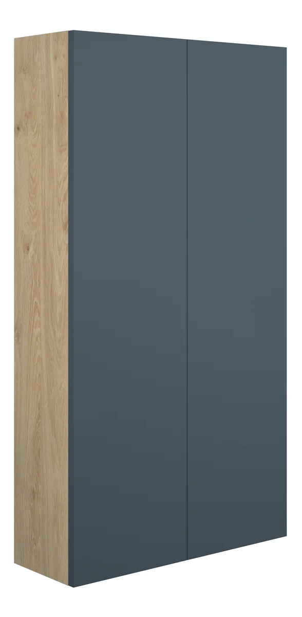 Novello Halvra 600mm Slim 2 Door Storage Unit - Matt Arley Blue (Oak Cab)