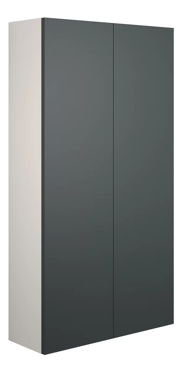 Novello Halvra 600mm Slim 2 Door Storage Unit - Matt Graphite Grey (Grey Cab)