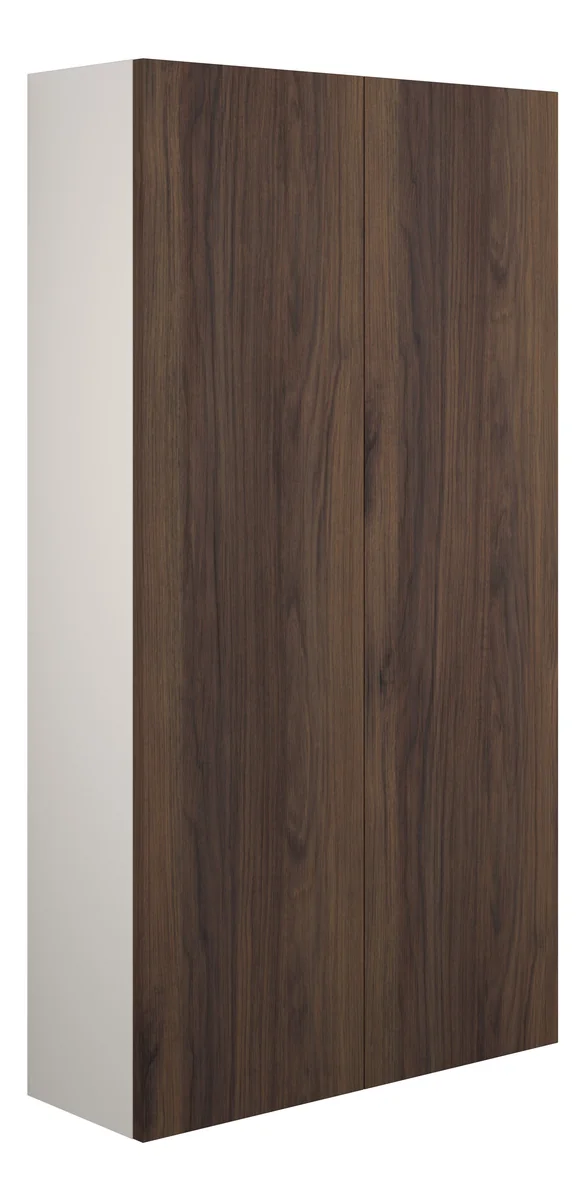 Novello Halvra 600mm Slim 2 Door Storage Unit - Warm Walnut (Grey Cab)