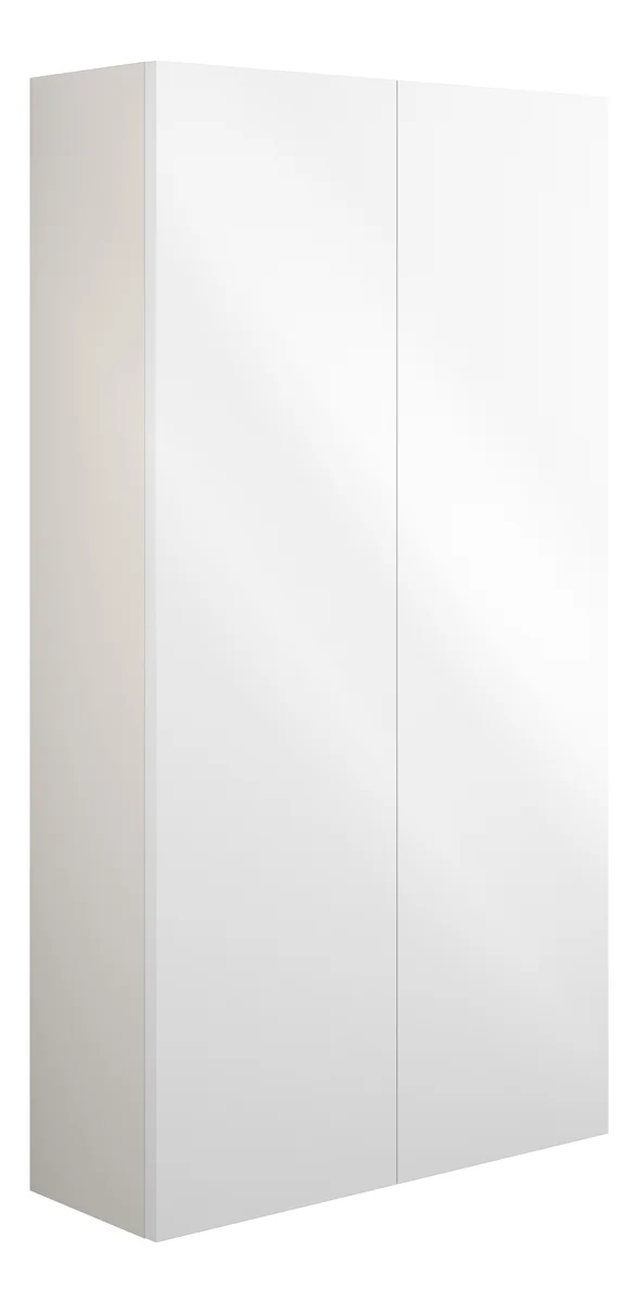 Novello Halvra 600mm Slim 2 Door Storage Unit - White Gloss (Grey Cab)