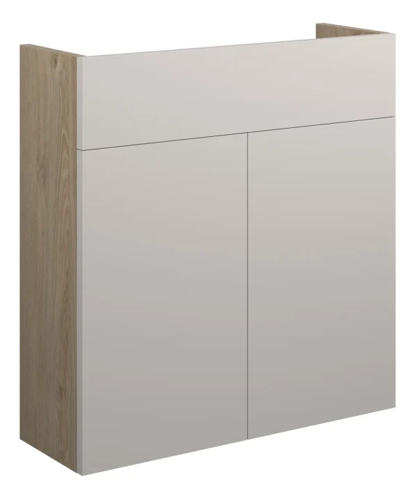 Novello Halvra 600mm Slim Basin Unit - Matt Dove Grey (Oak Cab)