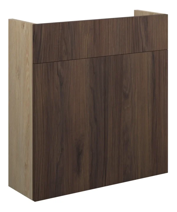 Novello Halvra 600mm Slim Basin Unit - Warm Walnut (Oak Cab)