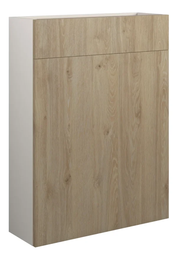Novello Halvra 600mm Slim Wc Unit - Havana Oak (Grey Cab)