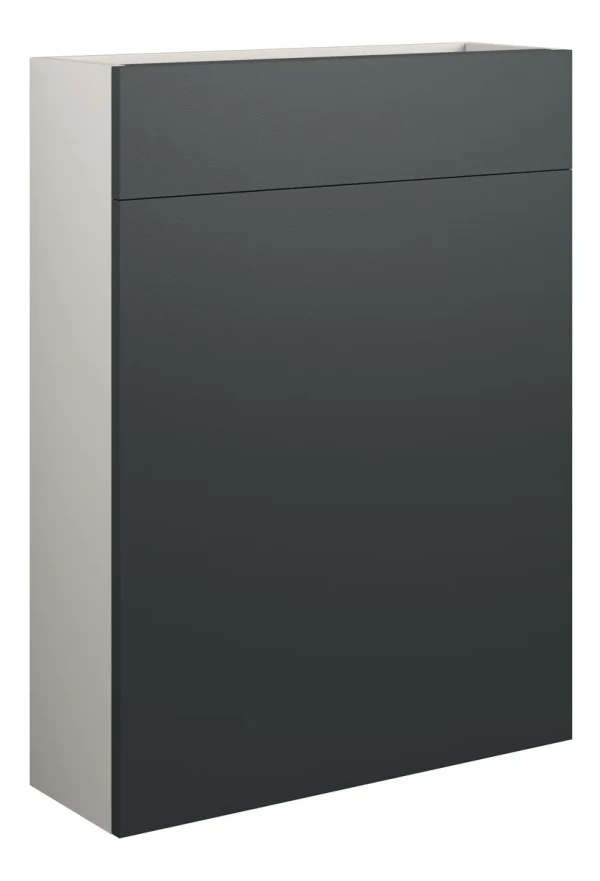 Novello Halvra 600mm Slim Wc Unit - Matt Graphite Grey (Grey Cab)