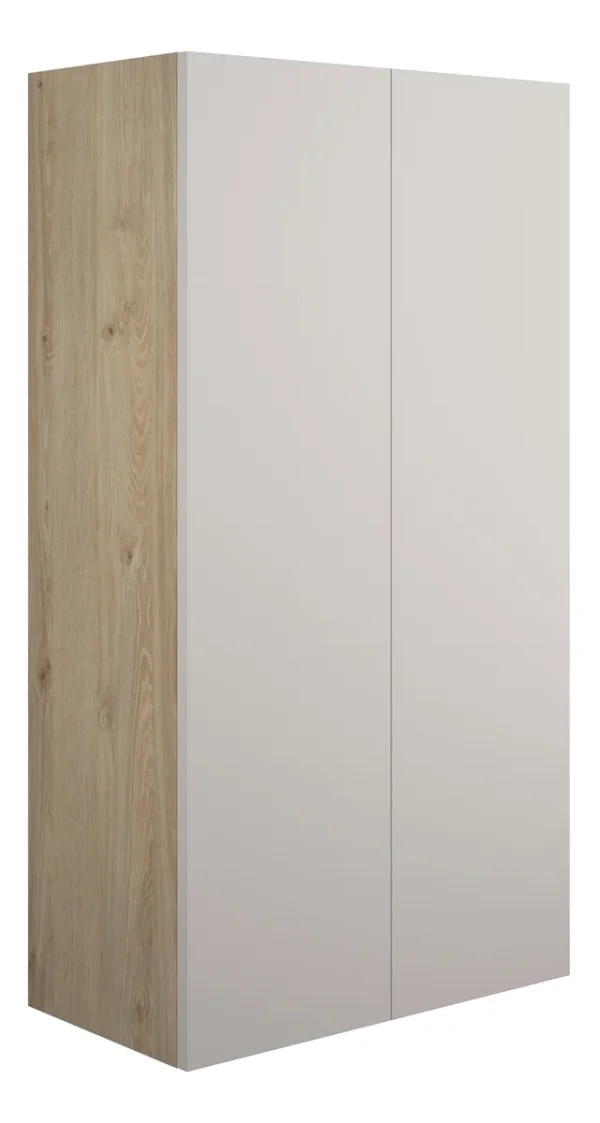 Novello Halvra 600mm Standard 2 Door Storage Unit - Matt Dove Grey (Oak Cab)