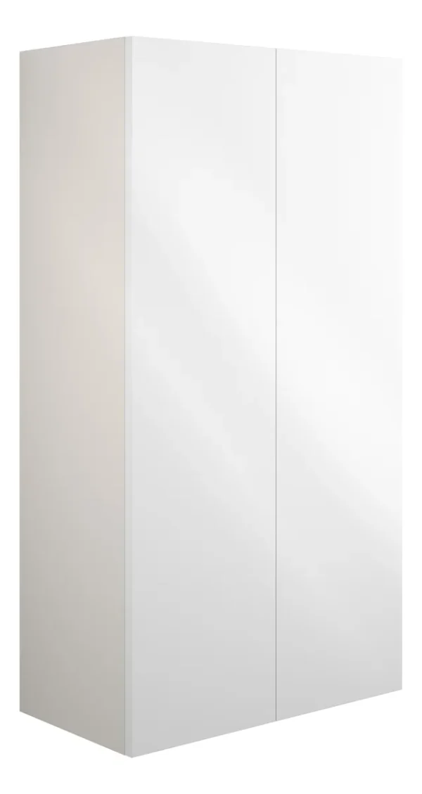 Novello Halvra 600mm Standard 2 Door Storage Unit - White Gloss (Grey Cab)